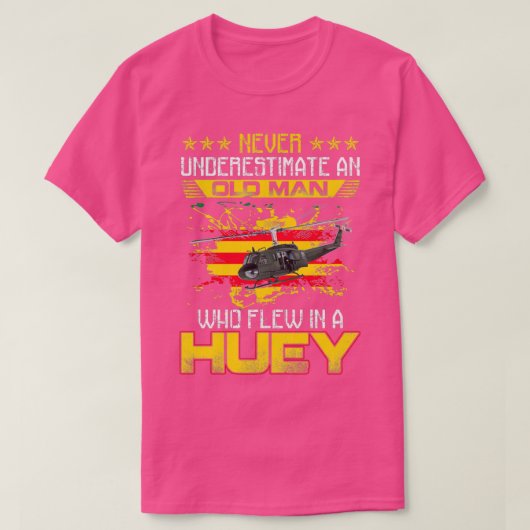 Vietnam Veteran Vet Uh1 Huey Helikopter 1 T-shirt (Design voorkant)