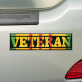 Vietnam Veteran VSM Ribbon Bumpersticker (Op auto)