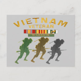 Vietnam Veteran Warrior-kaarten, posters, papier Briefkaart