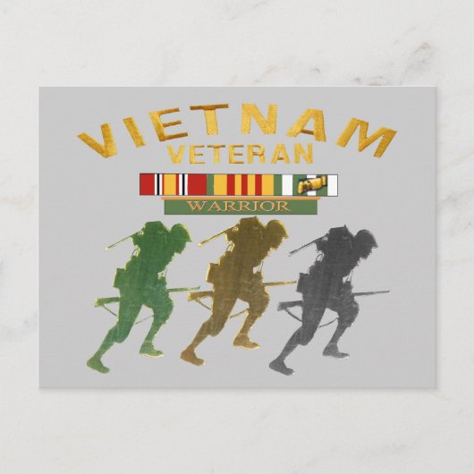 Vietnam Veteran Warrior-kaarten, posters, papier Briefkaart (Voorkant)