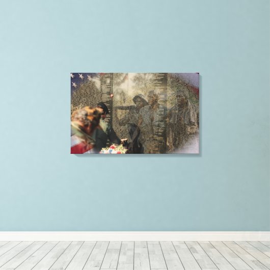 Vietnam Veteranen Canvas Afdruk (Insitu (Houten vloer))
