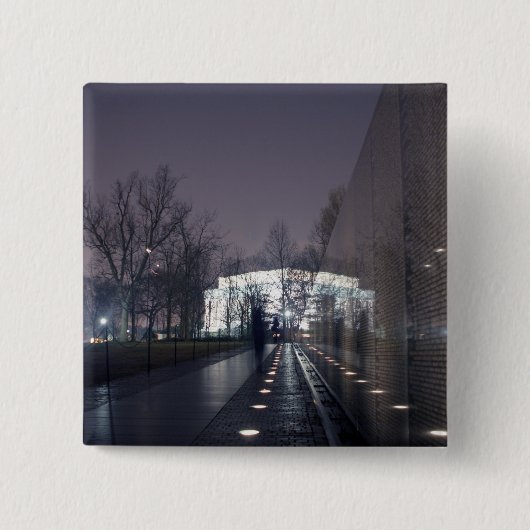 vietnam veteranen gedenkteken lincoln vierkante button 5,1 cm (Voorkant)