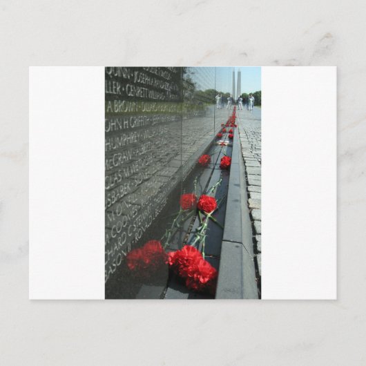 Vietnam veteranen Memorial Wall Briefkaart (Voorkant)