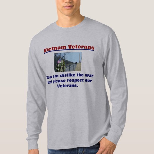 Vietnam Veteranen t-shirt Respecteren onze veteran (Voorkant)