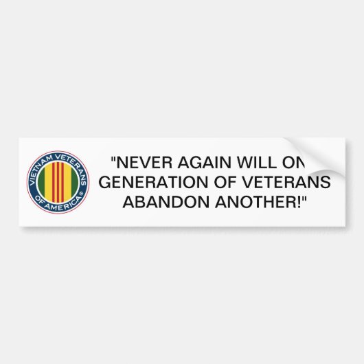 Vietnam Veteranen van de Amerikaanse Bumpersticker (Voorkant)