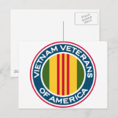 Vietnam Veteranen van de Amerikaanse Logo Briefkaart (Voorkant / Achterkant)