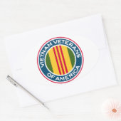 Vietnam Veteranen van de Amerikaanse Logo Ovale Sticker (Envelop)