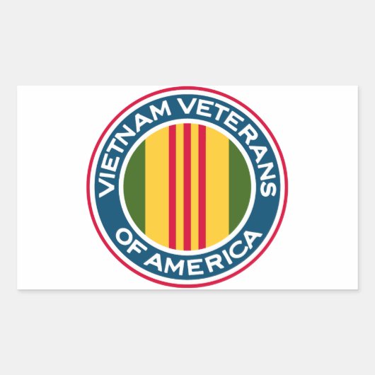 Vietnam Veteranen van de Amerikaanse Logo Rechthoekige Sticker (Voorkant)