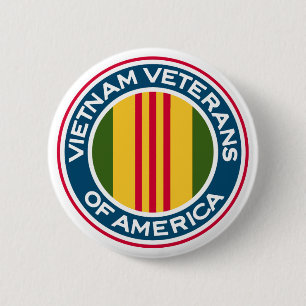 Vietnam Veteranen van de Amerikaanse Logo Ronde Button 5,7 Cm