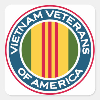Vietnam Veteranen van de Amerikaanse Logo Vierkante Sticker
