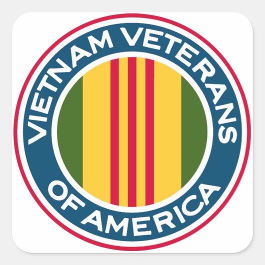 Vietnam Veteranen van de Amerikaanse Logo Vierkante Sticker (Voorkant)