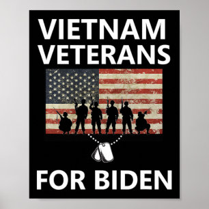 Vietnam Veteranen voor Joe Biden 2020 President El Poster