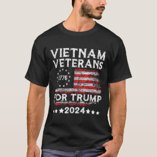 Vietnam-veteranen voor Trump 2025 Amerikaanse vlag T-shirt