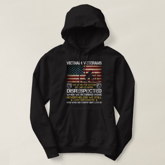 Vietnam Veteranen We zijn vergeten door ons land Hoodie (Design voorkant)