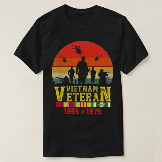 Vietnam Veteranhelikopter Bell UH1 Huey  T-shirt (Design voorkant)