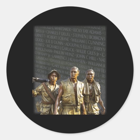 Vietnam Veterans Memorial Wall, Washington Ronde Sticker (Voorkant)