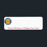 Vietnam Veterans of America Christmas Label #1<br><div class="desc">Vietnam Veterans of America Red "Vrolijk Kerstfeest en Gelukkig Nieuwjaar" Return Address Label. Kijk ook eens naar mijn andere maillabels. :)</div>