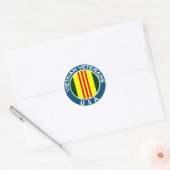 Vietnam Veterans van de VS Ronde Sticker (Envelop)