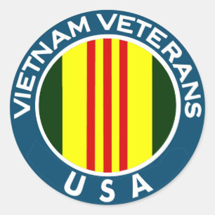Vietnam Veterans van de VS Ronde Sticker