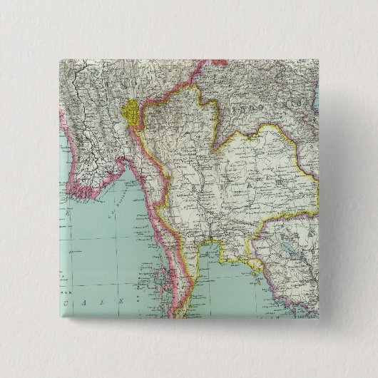 Vietnam Vierkante Button 5,1 Cm (Voorkant)
