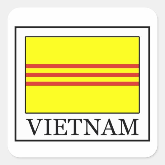 Vietnam Vierkante Sticker (Voorkant)