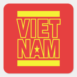 VIETNAM VIERKANTE STICKER