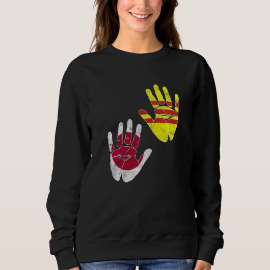 Vietnam Viet Kieu Flag Japanese Japan Proud Mixed  Trui (Voorkant)