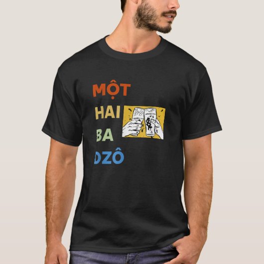Vietnam Viet Vietnamees Mot Hai Ba Dzo 1 2 T-shirt (Voorkant)