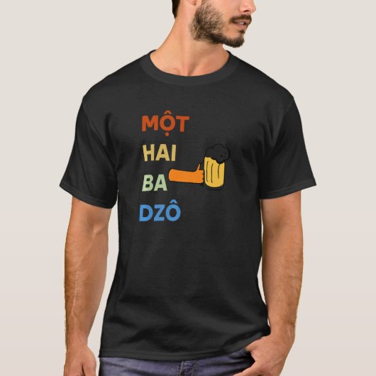 Vietnam Viet Vietnamees Mot Hai Ba Dzo 1 2 T-shirt (Voorkant)