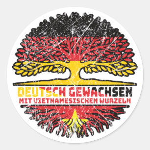 Vietnam Vietnam Vietnam Vietnamese Deutsch Deutsch Ronde Sticker