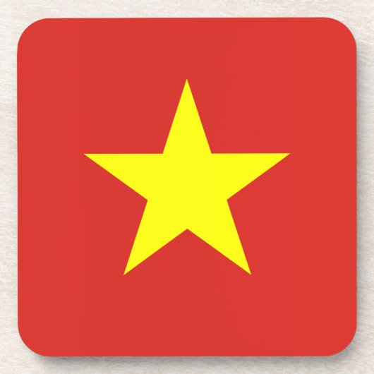 Vietnam - Vietnamese vlag Bier Onderzetter (Voorkant)