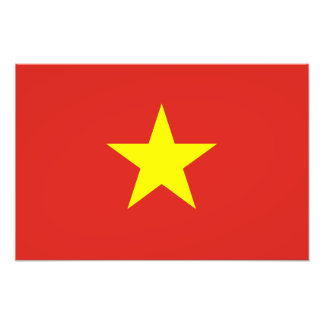 Vietnam - Vietnamese vlag Foto Afdruk