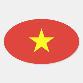 Vietnam - Vietnamese vlag Ovale Sticker