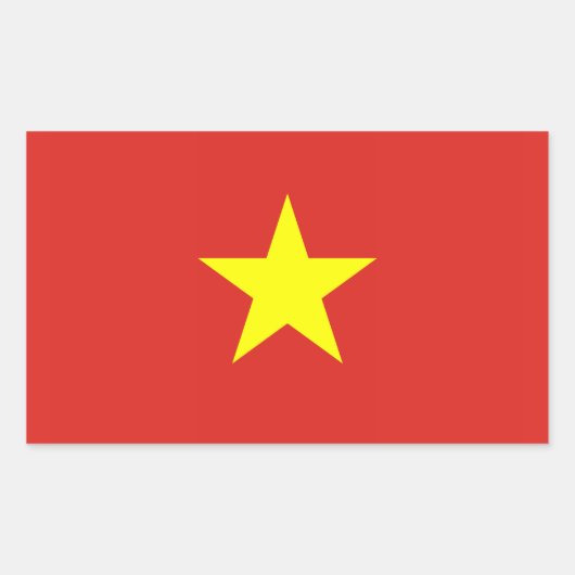 Vietnam - Vietnamese vlag Rechthoekige Sticker (Voorkant)