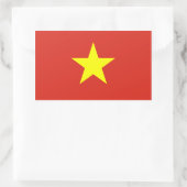 Vietnam/Vietnamese vlag Rechthoekige Sticker (Tas)