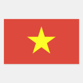 Vietnam/Vietnamese vlag Rechthoekige Sticker (Voorkant)