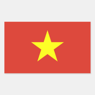 Vietnam/Vietnamese vlag Rechthoekige Sticker