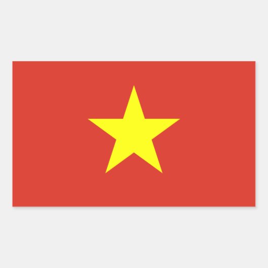 Vietnam/Vietnamese vlag Rechthoekige Sticker (Voorkant)