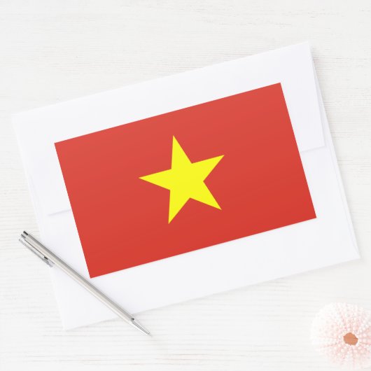 Vietnam/Vietnamese vlag Rechthoekige Sticker (Envelop)