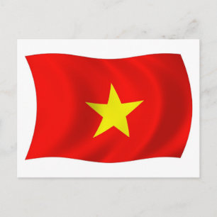 Vietnam Vlag Ansichtkaart Briefkaart