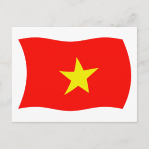 Vietnam Vlag Ansichtkaart Briefkaart