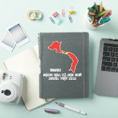 Vietnam Vlag Charmante Patriottische Kaart Sticker (iPad Cover)