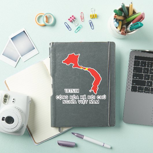 Vietnam Vlag Charmante Patriottische Kaart Sticker (iPad Cover)