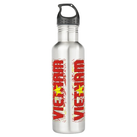 Vietnam vlag: een prachtig patriottisch waterfles  (Achterkant)