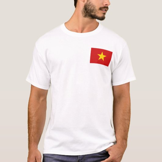 Vietnam Vlag en kaart T-Shirt (Voorkant)