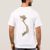 Vietnam Vlag en kaart T-Shirt (Achterkant)