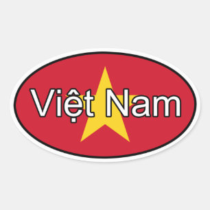 Vietnam Vlag Euro Sticker