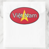 Vietnam Vlag Euro Sticker (Tas)