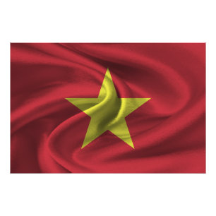 Vietnam vlag foto afdruk