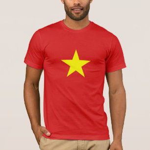 Vietnam Vlag Geel Star rood Man T-shirt